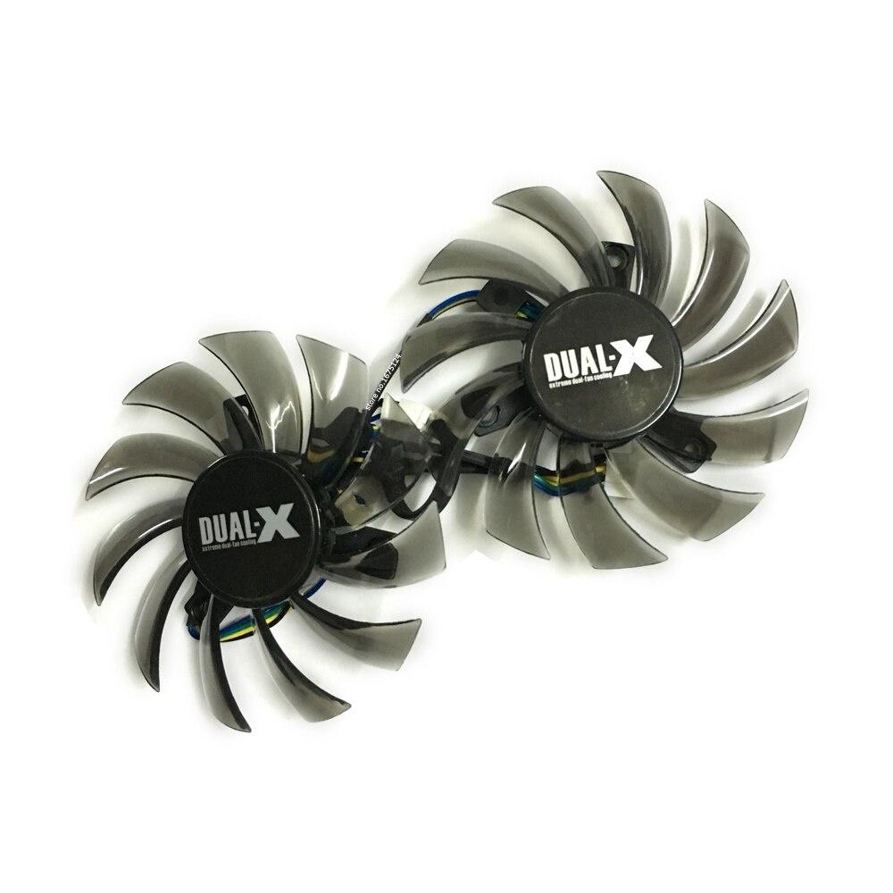 Bộ 2 Quạt Tản Nhiệt 75mm Dc12V 0.35a 4pin Pld08010S12H Vga Card Msi R5750 R6750 R6670
