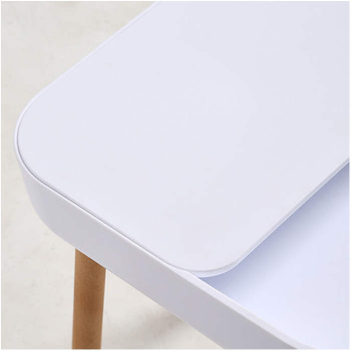 Bàn Trà Phụ Bằng Nhựa Đúc Chân Gỗ Tối Giản Phong Cách Hiện Đại, Kệ Để Đồ Mini Phòng Khách Phòng Ngủ Thời Trang Cecor Cực Đẹp