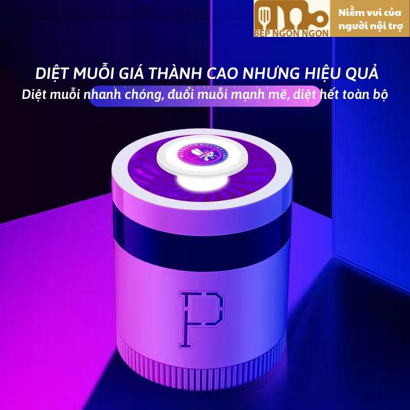 Đèn bắt muỗi hình trụ thông minh cổng USB cắm điện_BEP NGON NGON