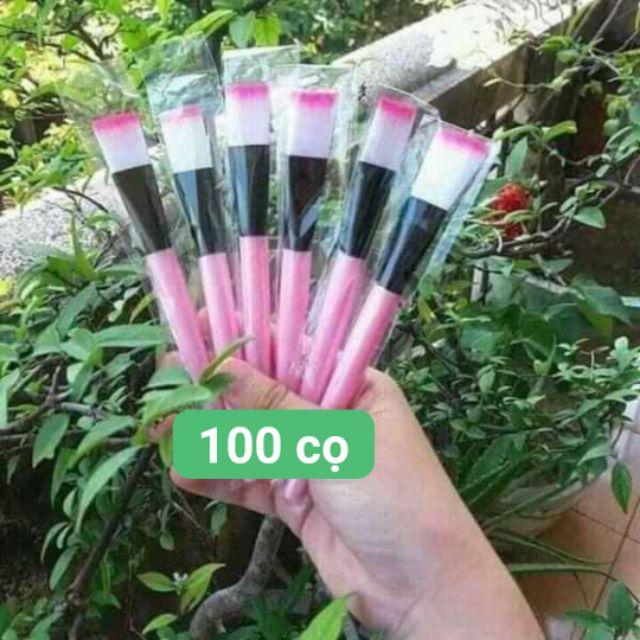 Combo 100 cọ quét mặt nạ cán hồng_TIKI