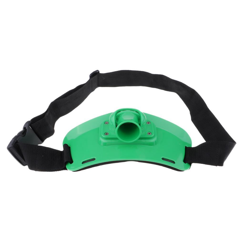 Waist Support Stand-up Fighting Belt Fishing Harness Rod Rack Green