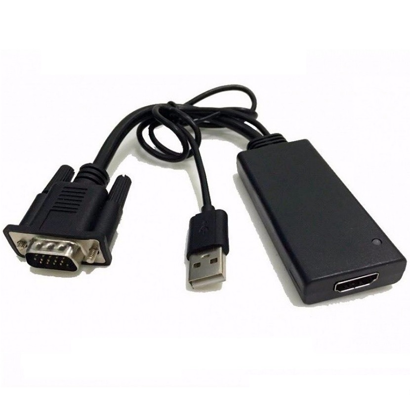 Cáp VGA to HDMI có âm thanh nguồn USB