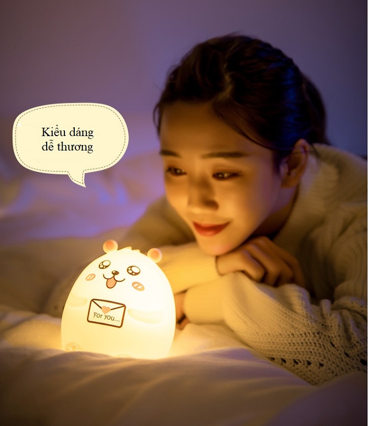 Đèn ngủ cảm ứng Panda siêu đẹp ( Tặng kèm 01 miếng thép đa năng để ví )