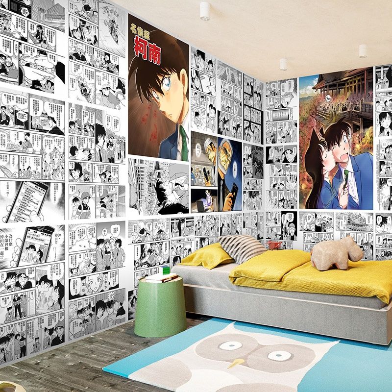 Tranh dán tường poster truyện tranh anime Conan decor trang trí góc học tập làm việc phòng ngủ rẻ vô địch