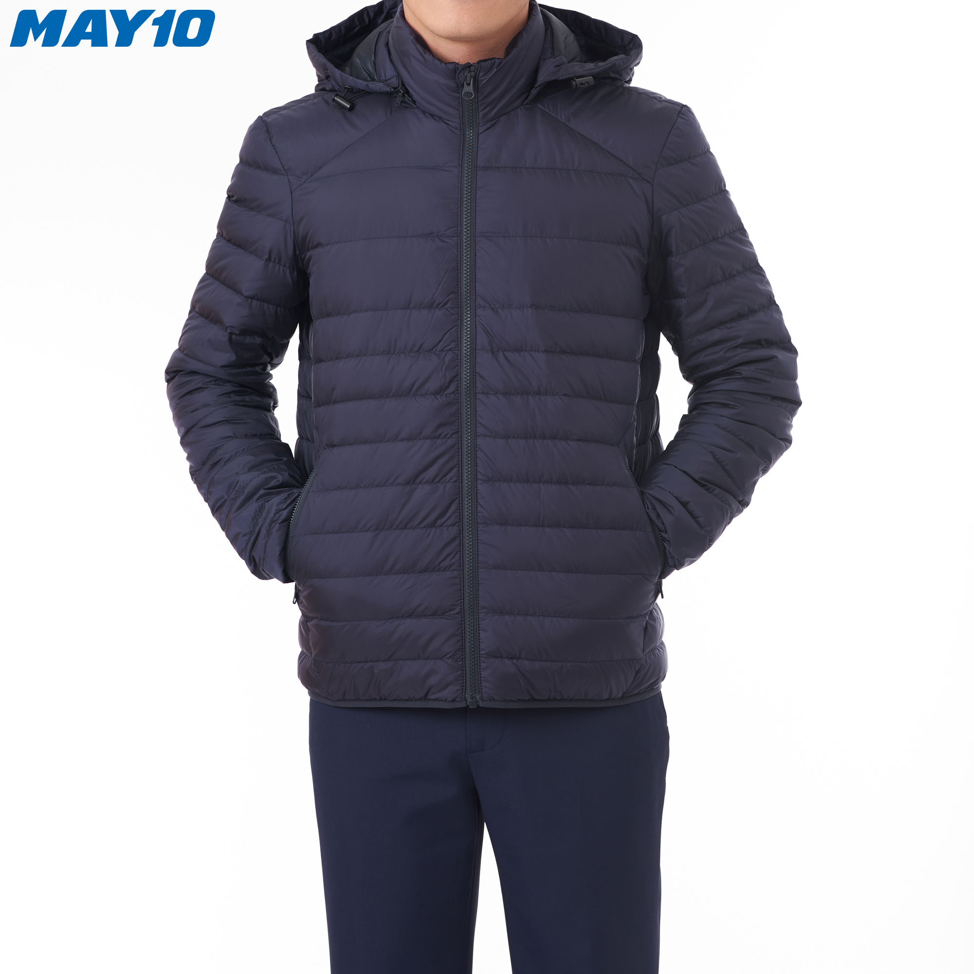 Áo khoác Jacket lông vũ nam (có mũ) May 10 mã 030121402LG màu NAVY