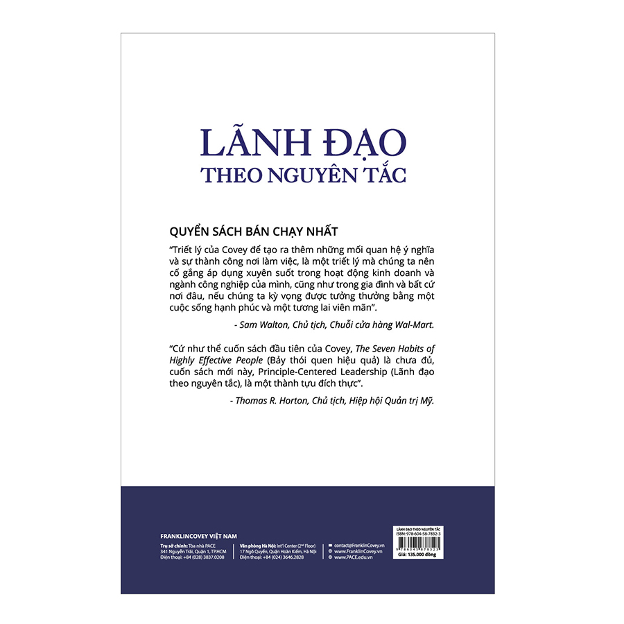 Sách PACE Books - Lãnh đạo theo nguyên tắc - Stephen R. Covey