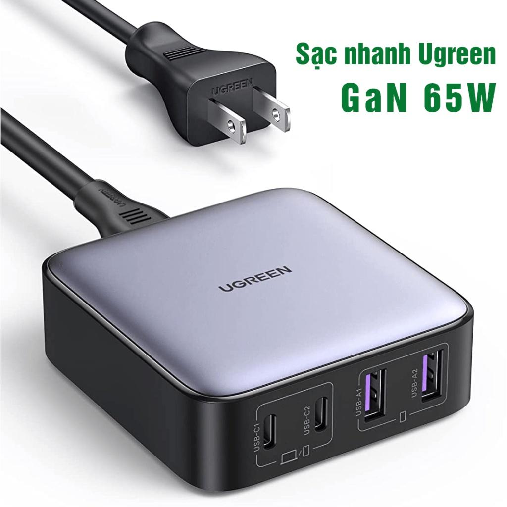 Sạc nhanh 4 cổng 65W - 100w Ugreen CD327, CD328- hàng chính hãng