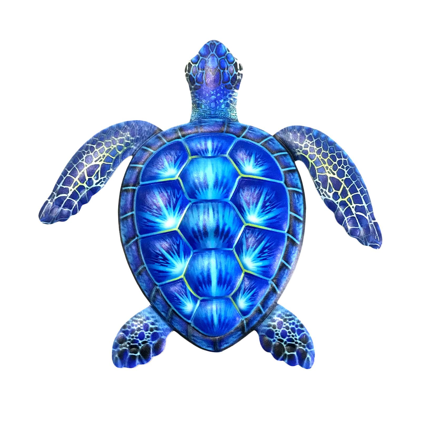 2x Natural Style Metal Wall Decor Animal Ornament Turtle Decoration for Home