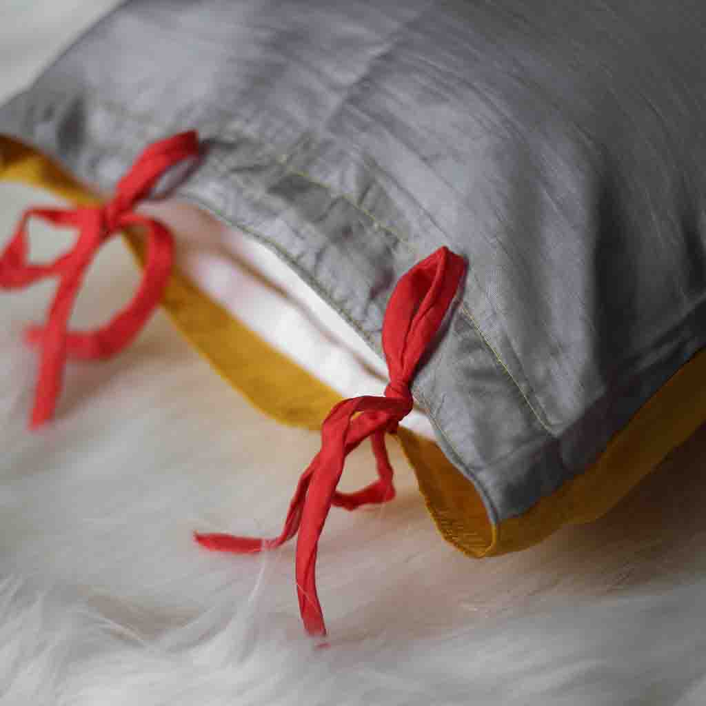 Bộ Chăn & Vỏ Gối Lụa Viền Bo Cho Bé , Chăn Lụa Tơ Tằm Khâu Tay Thủ Công.