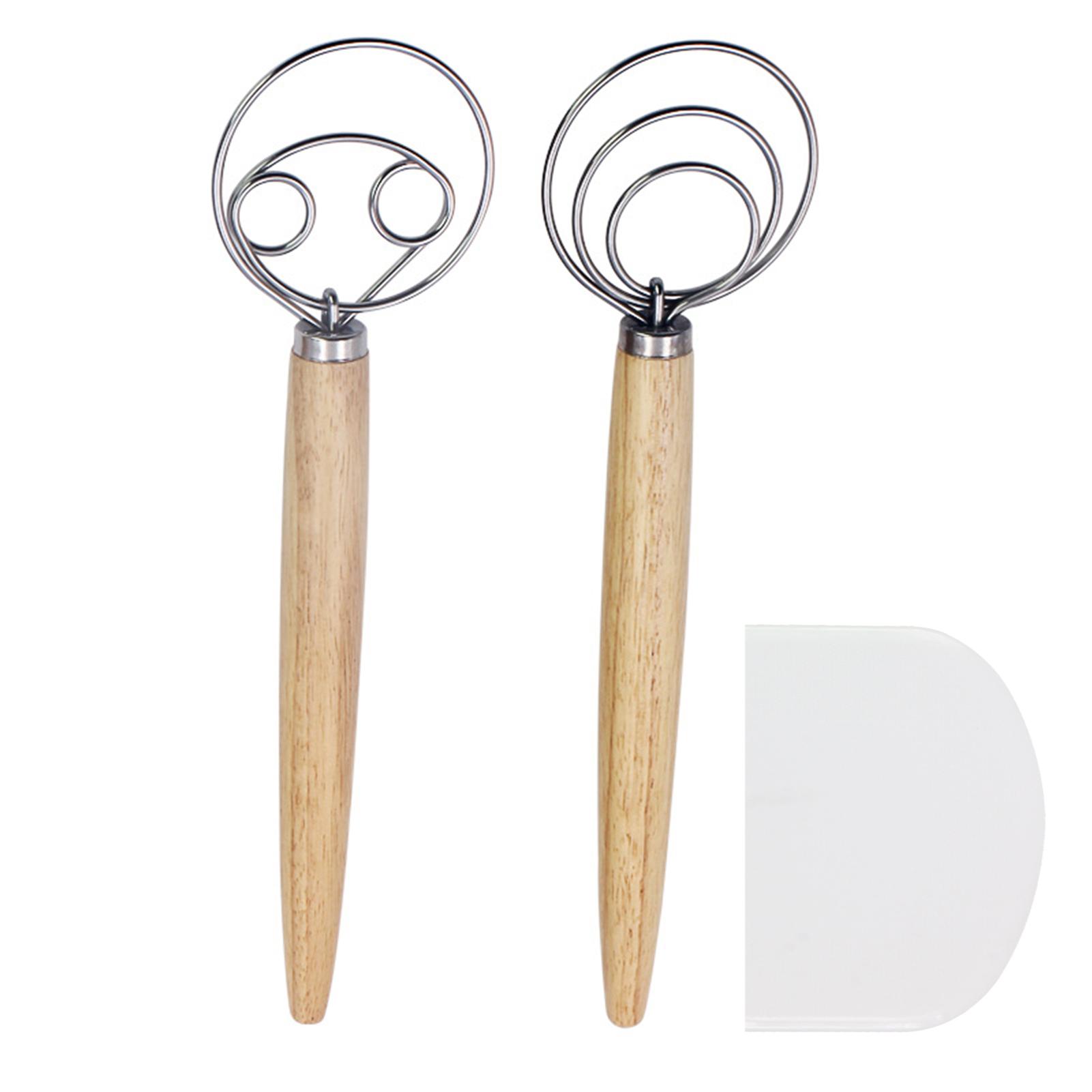 3 Lòng Trứng Inox Be Bánh Mì Dao Bột Đánh Cối Xay Trứng Be Phối Dụng Cụ Bánh Mì Nhào Bột