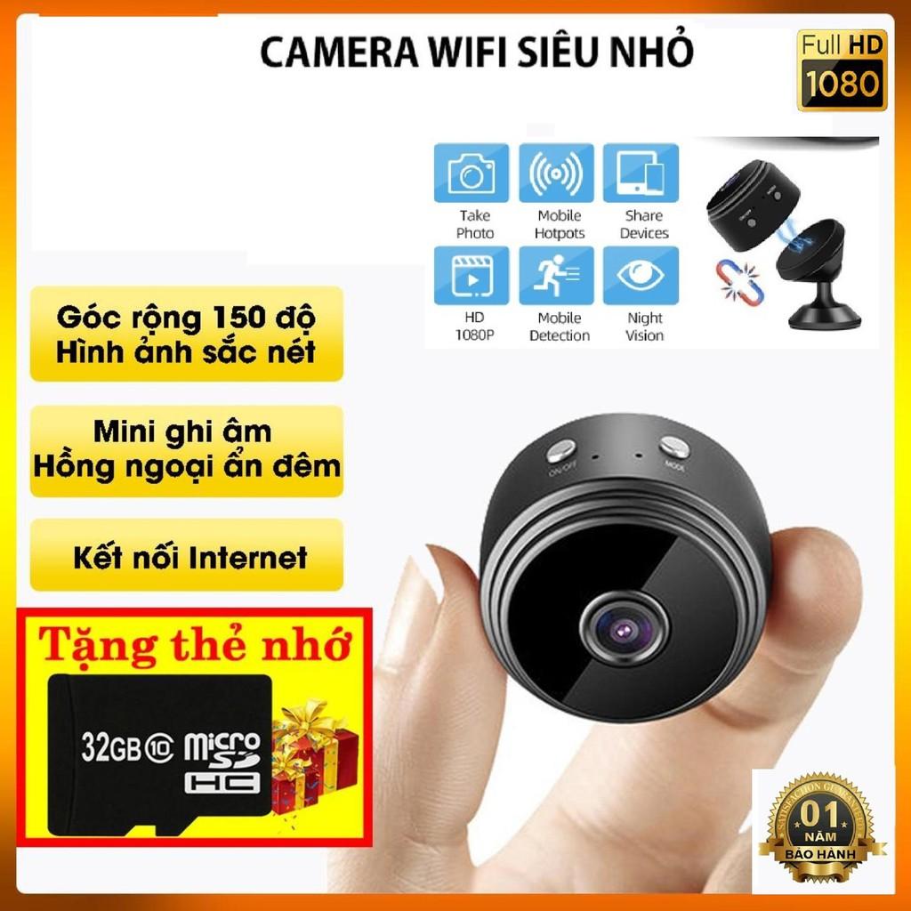 camera wifi chống trộm A9s Full HD 1080, xem từ xa trên điện thoại, có hồng ngoại quay ban đêm, dùng pin sạc