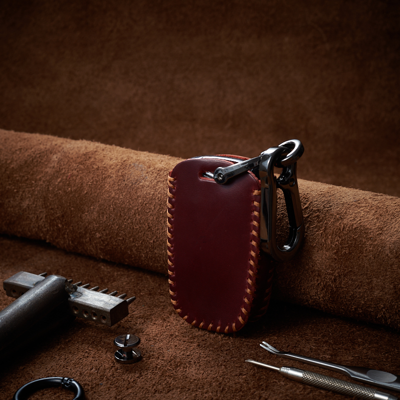 Bao Da Chìa Khóa dành cho Ô Tô Hyundai Tucson 3 Nút Dạng Hộp da bò