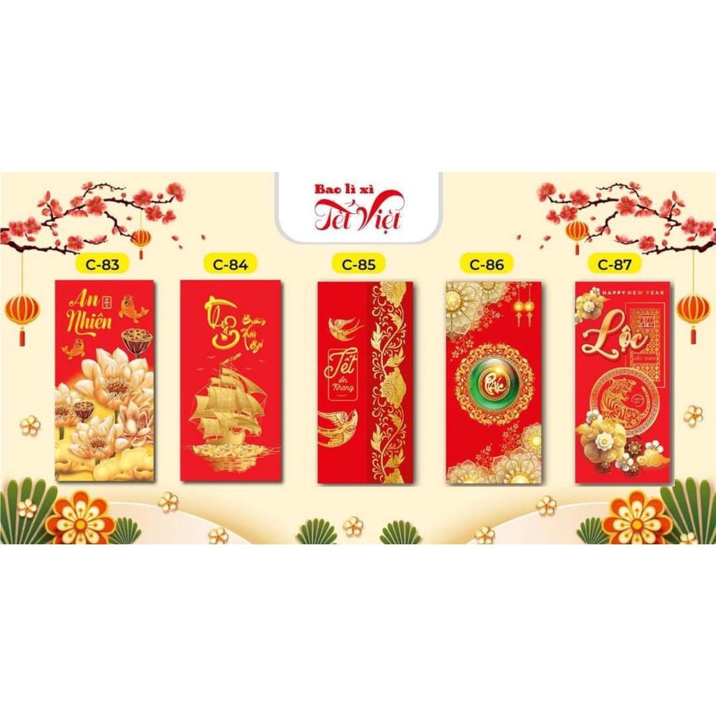 Combo 50 bao lì xì,lì xì hottrend 2022 theo yêu cầu siêu đẹp giấy C150 cao cấp