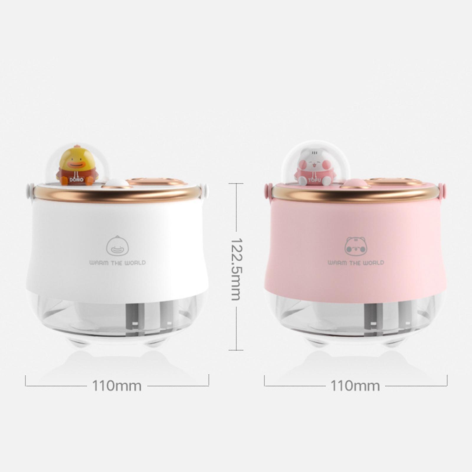 Humidifier Mist Modes Dual Nozzles Personal for Desktop Car White Plug
