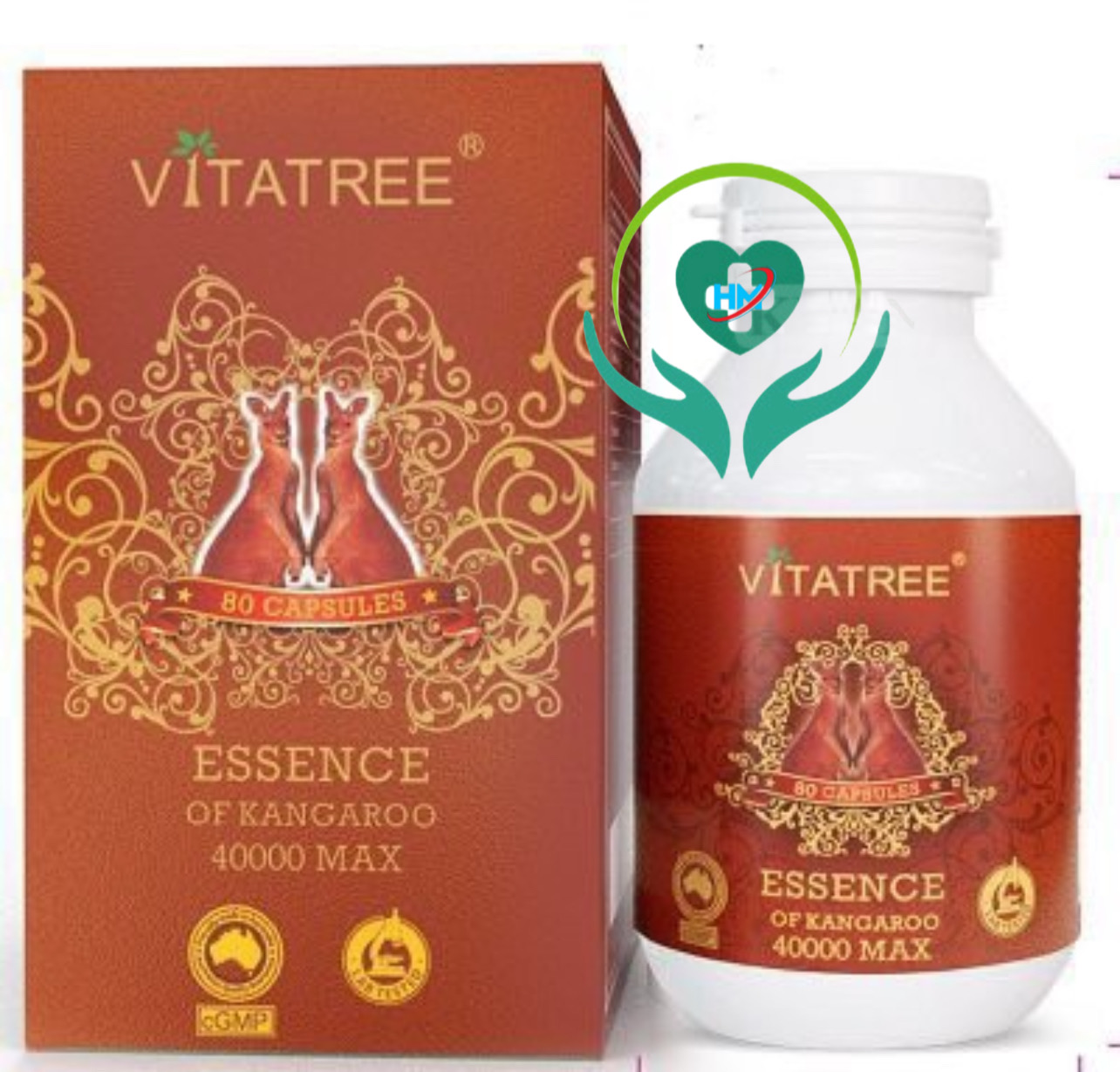 Vitatree ESSENCE OF KANGAROO 40000 -Hộp 80 Viên- Tăng Cường Sinh Lý Nam Giới