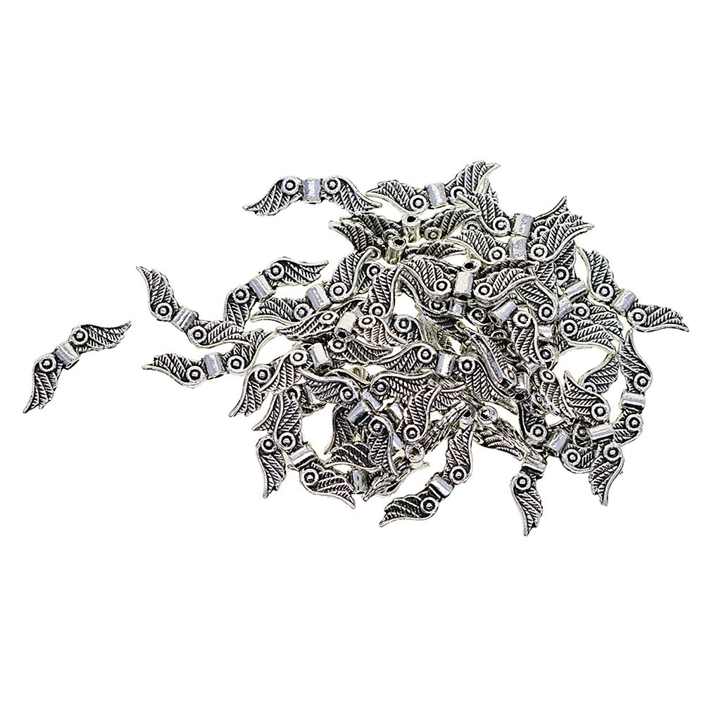 100 Pcs Angel Metal Beads Loose Spacer Beads Intermediate Beads Decorative Beads Craft Beads for Necklaces, Bracelets