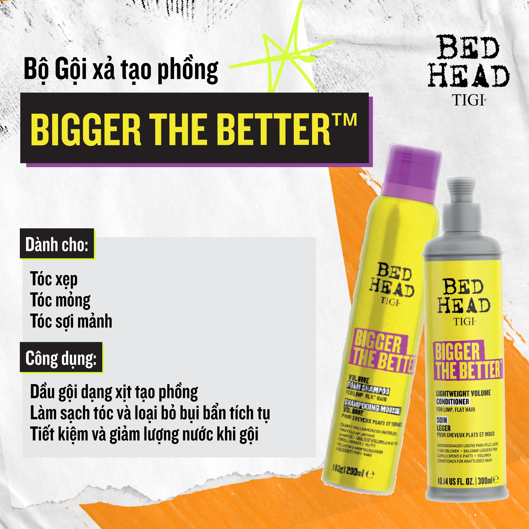 Combo gội xả Bed Head Tigi - 400ml