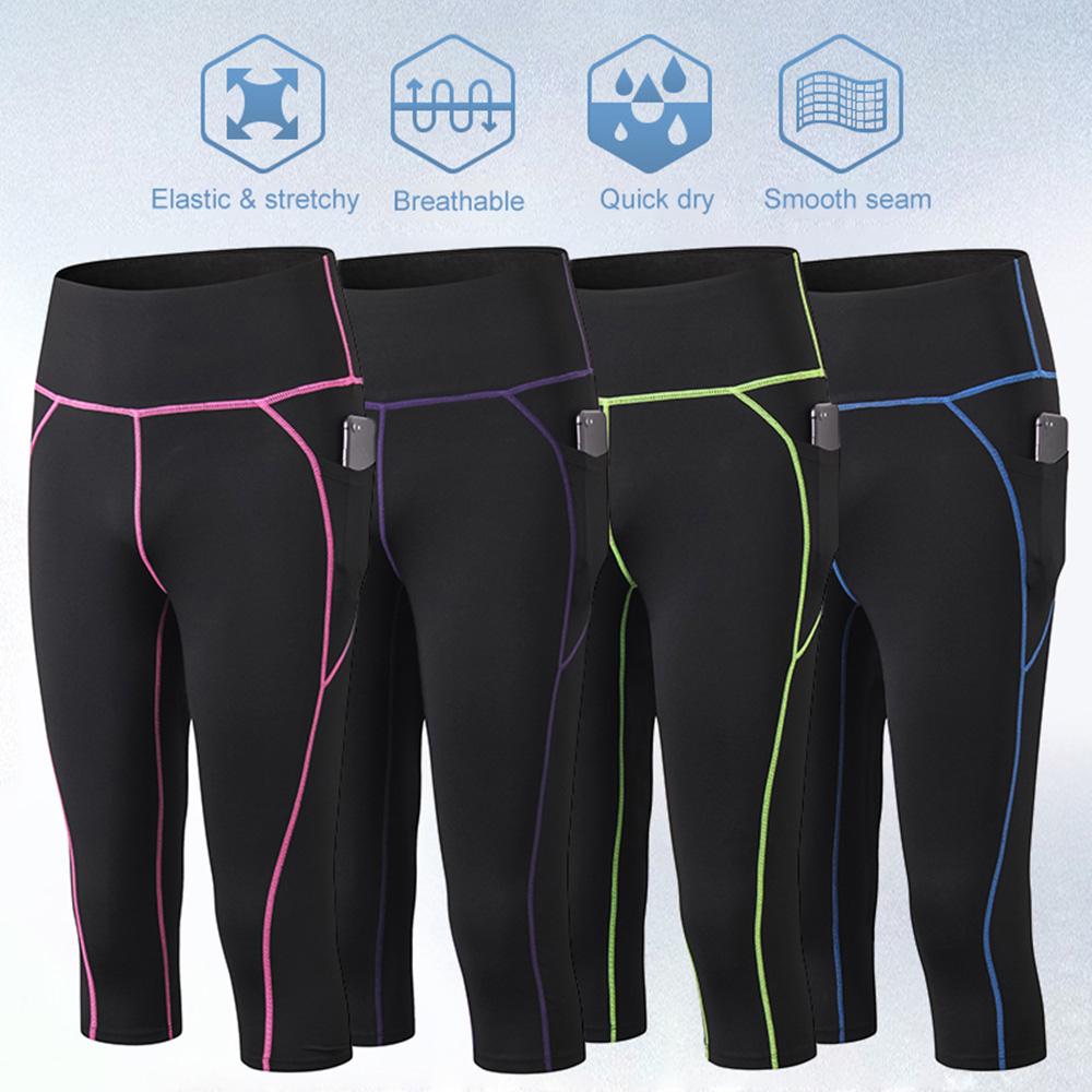 Quần legging lưng cao, có túi, nhanh khô dành cho nữ tập thể dục, yoga, gym