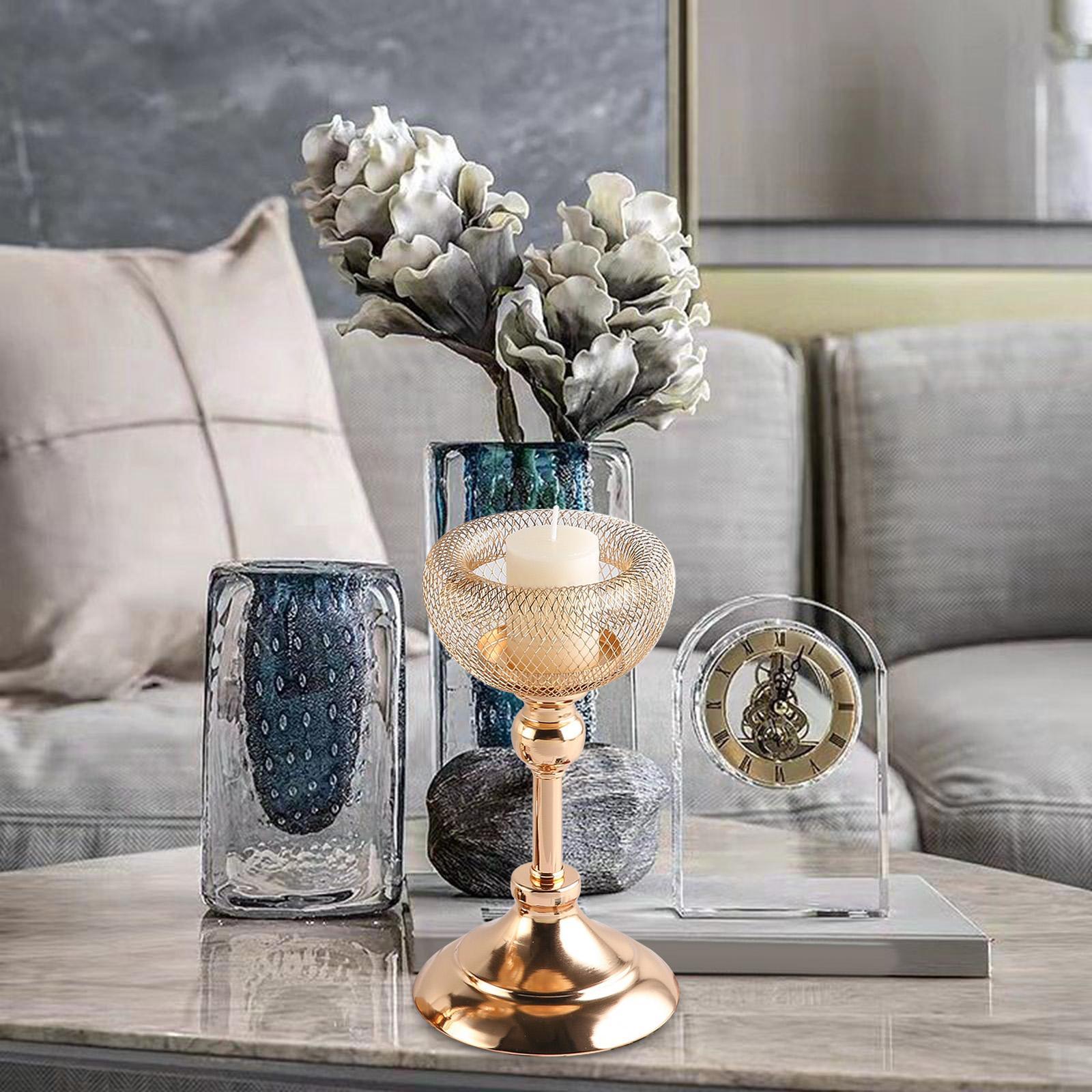 Pillar Candle Holder Pillar Candle Stand Decorative Elegant European Style Home Decor Tealight Holder Candlestick Holders for Wedding Mantel