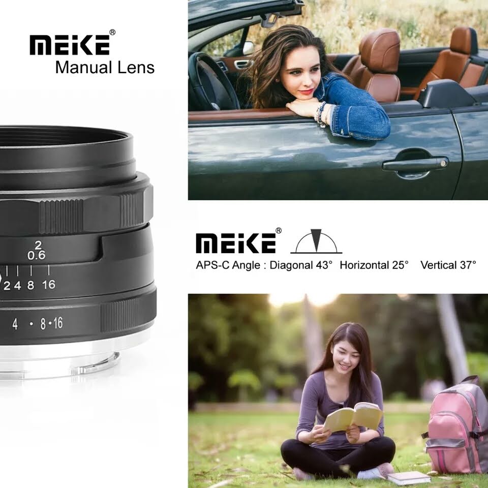 Ống kính Meike 35mm F1.4 lấy nét thủ công cho máy ảnh mirroless Fuji, Sony, Canon- Hàng nhập khẩu