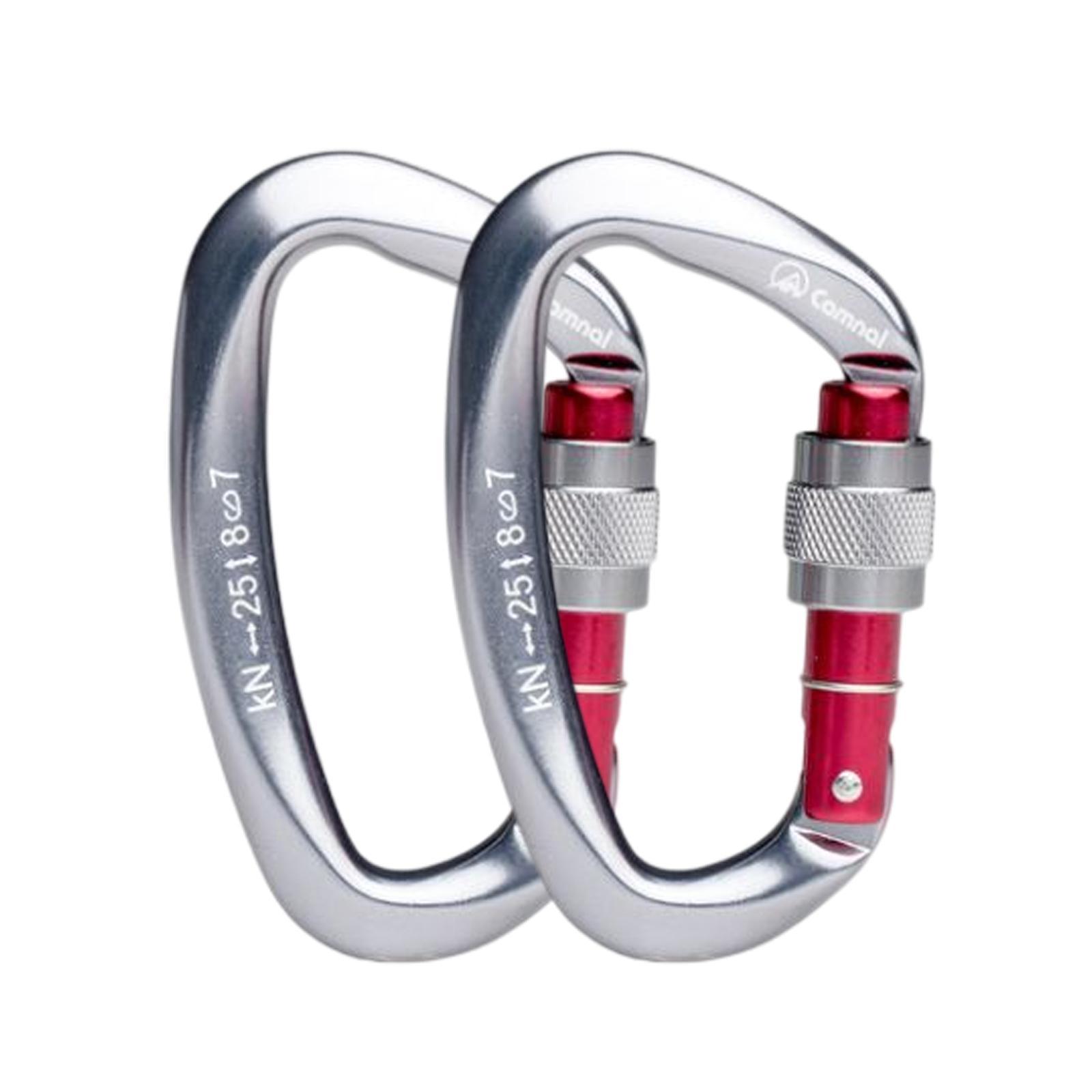 4x Mountaineering Climbing Equipment Carabiner Screw Lock 25KN