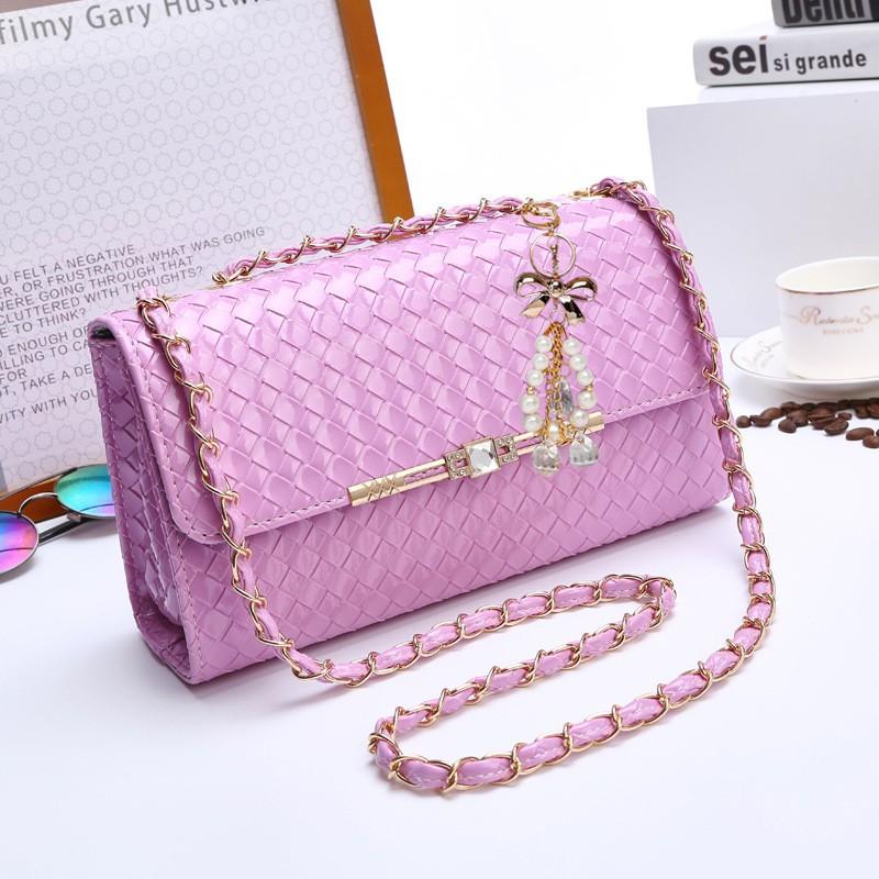 Túi Đeo Chéo Caro Size Lớn T20 Màu Hồng Sen