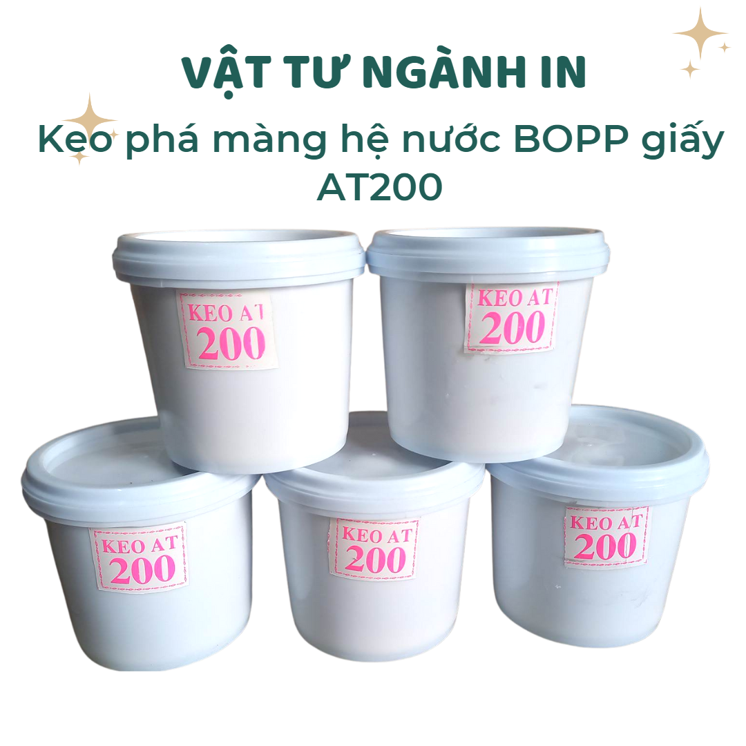 Keo phá màng hệ nước BOPP giấy AT200