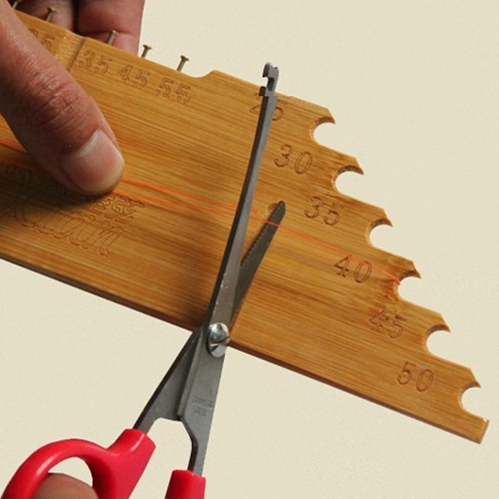 Bamboo Multi-Function Sub-Line Ruler Measuring Board with Hook Distance