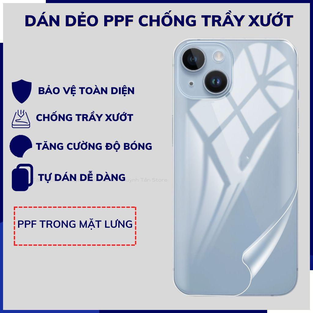 Dán dẻo ppf ip 14 trong suốt hoặc nhám chống bám vân tay bảo vệ camera mua 1 tặng 1 phụ kiện huỳnh tân store