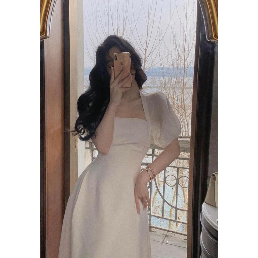 Đầm Xòe Phối Tay Sang Trọng - D0582