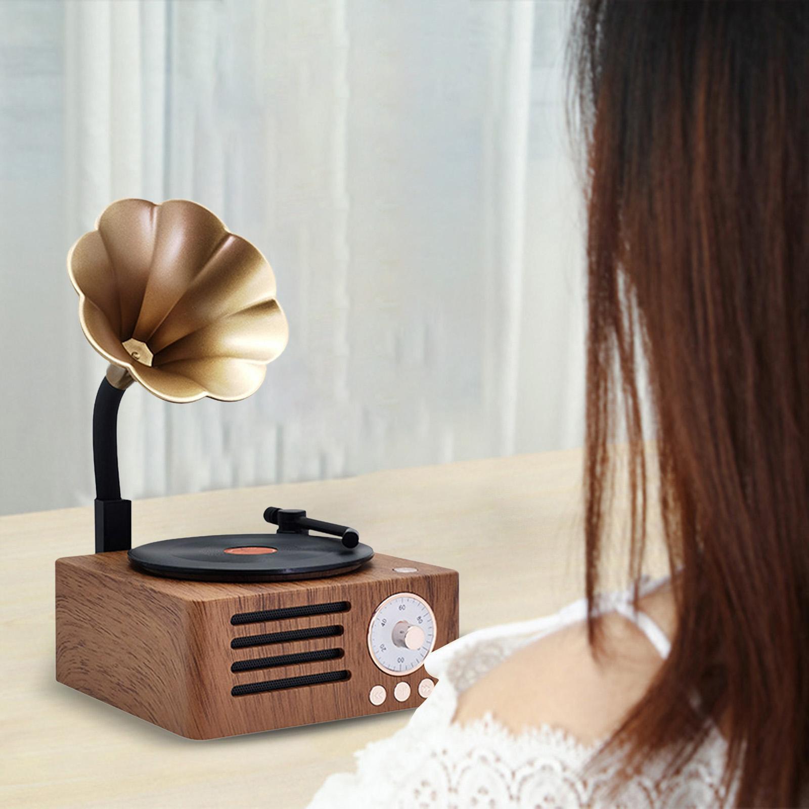 Classic Record .0 Speaker Nostalgic Gramophone Mini for Office Hotel