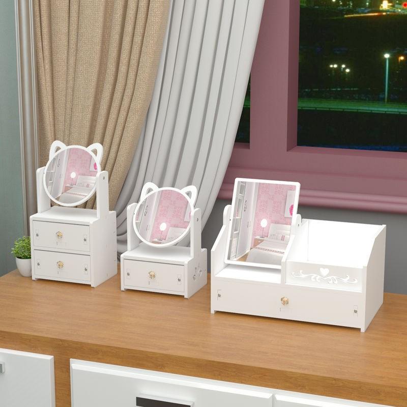Kệ mỹ phẩm mèo kèm gương tai mèo xinh xắn