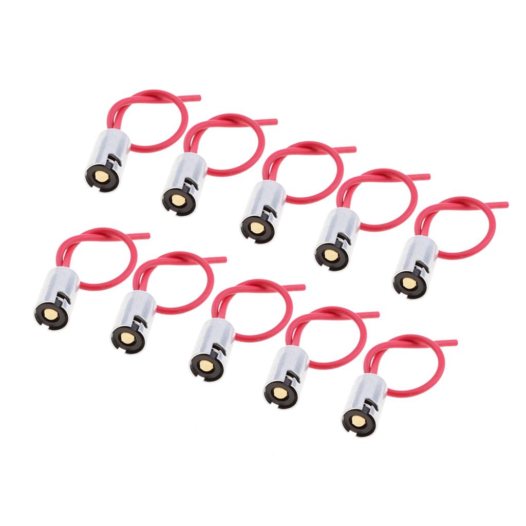 10pcs BA9S Bulb Socket Extension Replacement Holder Wire Harness