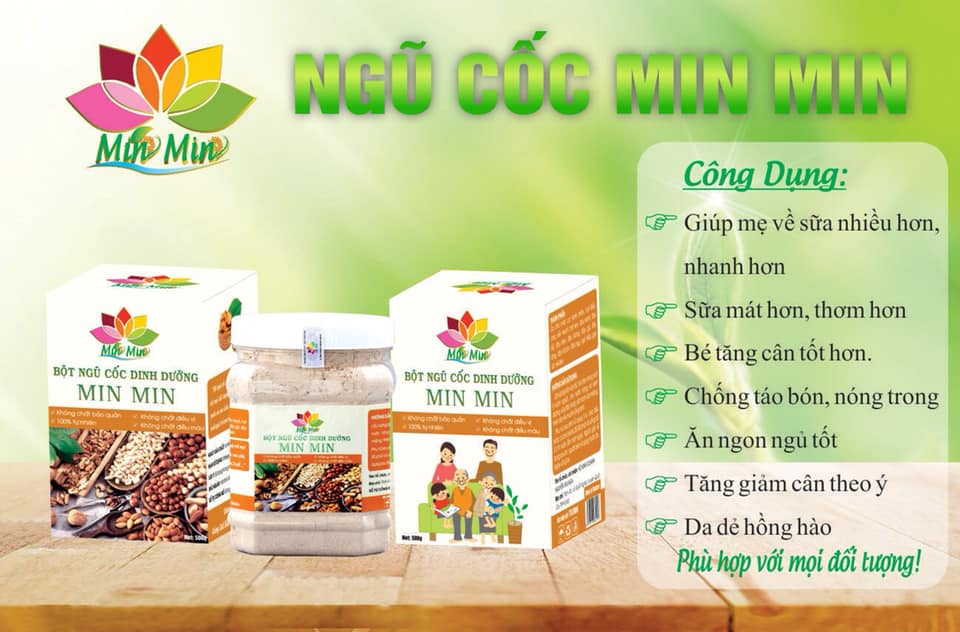  Ngũ Cốc Dinh Dưỡng Min Min  1 KG ( 2 hộp)- Ngũ Cốc Lợi Sữa Mẫu Mới 18 Loại Hạt