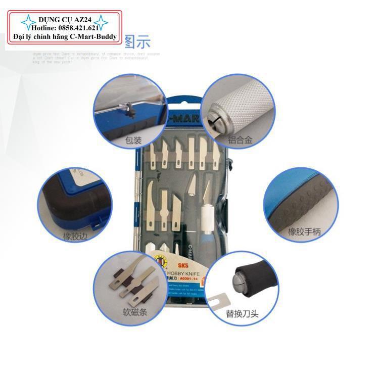 Bộ dao đa năng 14 chi tiết A0301 C-MART