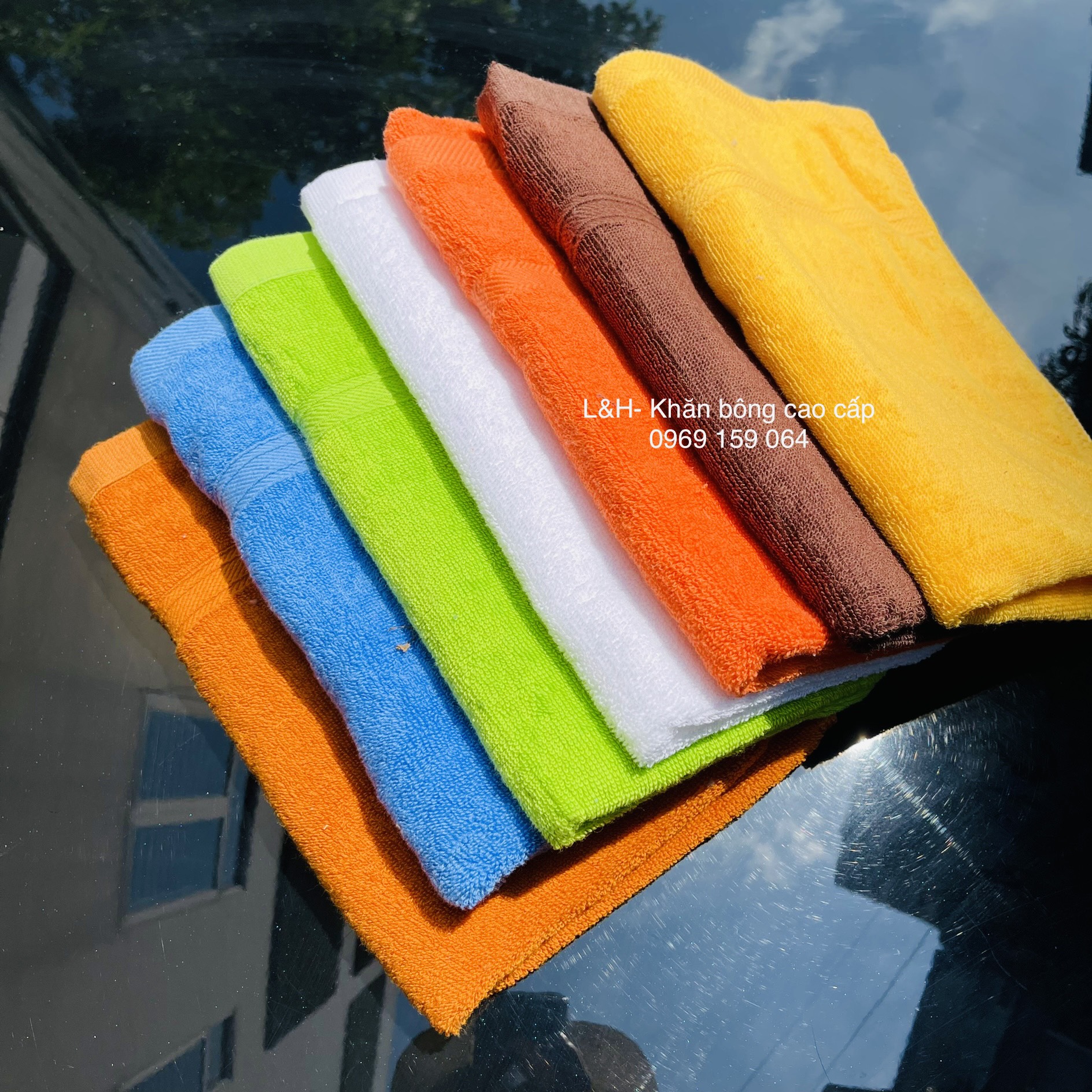 Khăn tắm, khăn lau tóc hoa dâu Tân Thịnh, 35x80cm siêu thấm hút