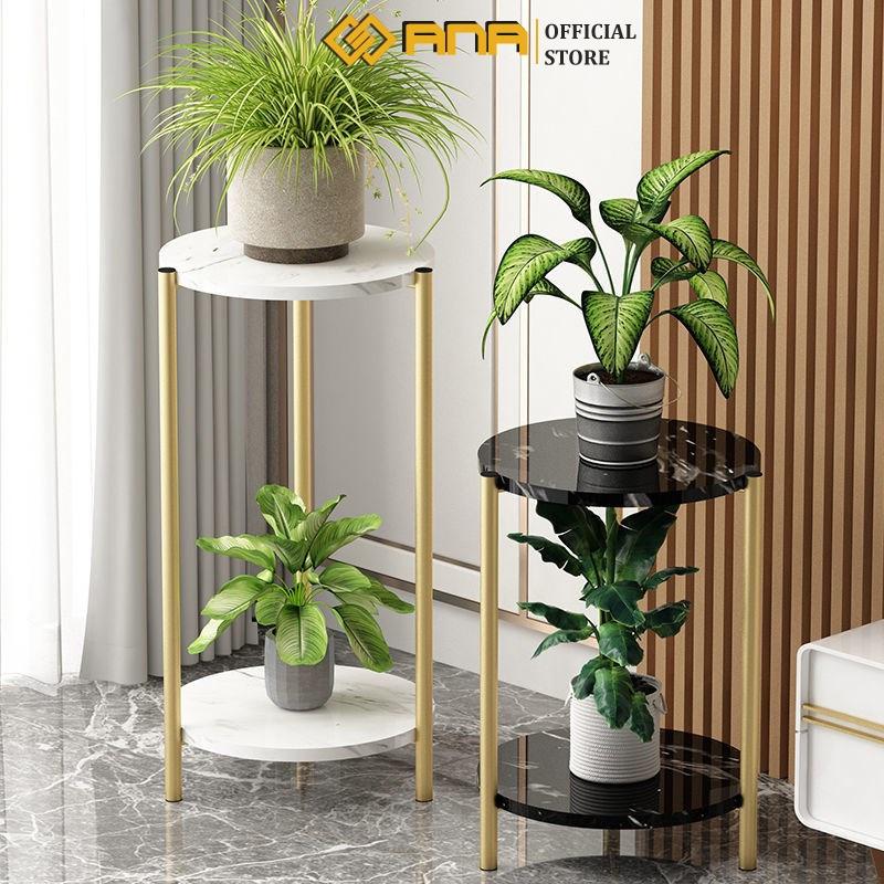 Kệ để chậu hoa cây cảnh trong nhà ANA cao cấp khung sắt chắc chắn khả năng chịu lực tốt không tróc sơn - CH01