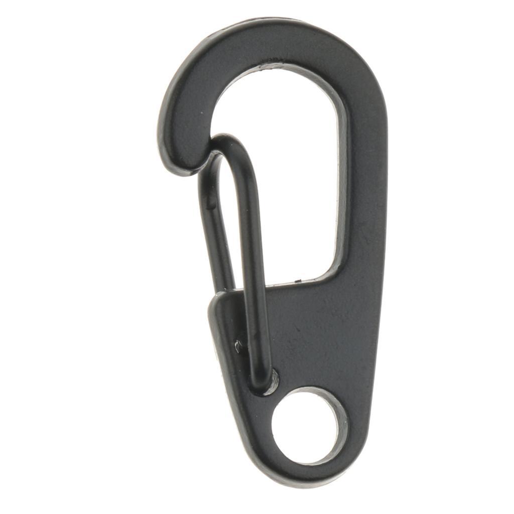 20Pcs Mini Alloy Key Buckle Snap Spring Clip Hook Carabiner Keychain Keyring 26mm for Backpacking, Camping, Hiking, Cycling, Fishing, Kayaking