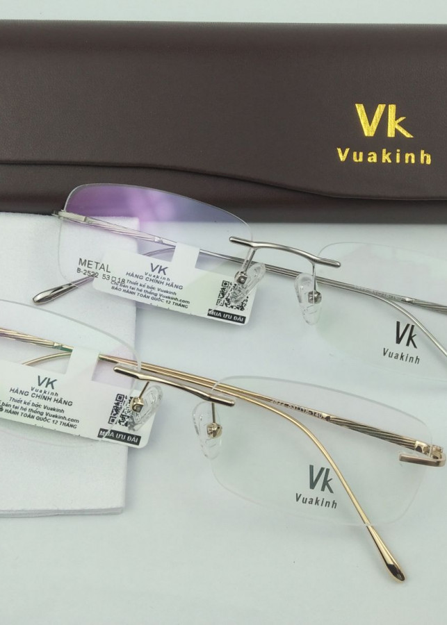 Gọng kính cận không viền càng massaga VK-37