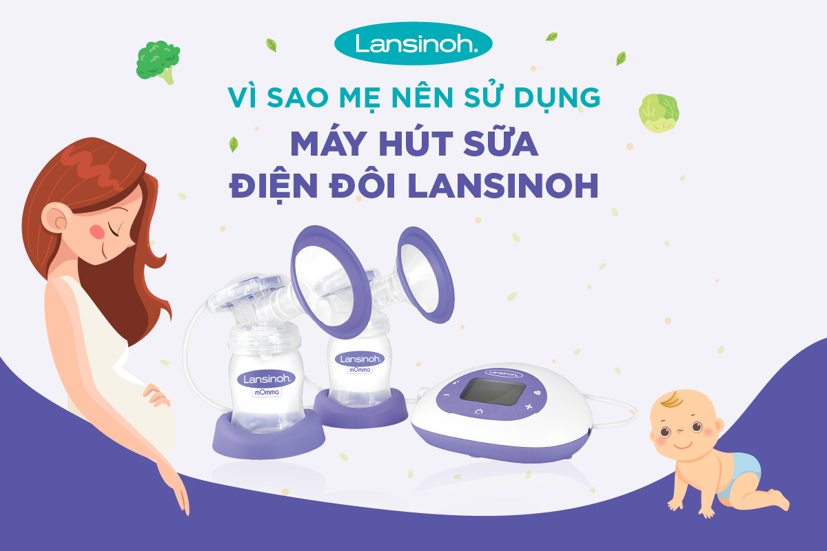 Máy hút sữa điện đôi Lansinoh