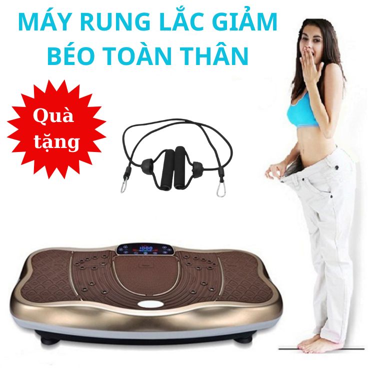 Máy Rung Lắc Toàn Thân - Giảm Cân An Toàn, Hiệu Quả - Kết Nối MP3 - Hàng Cao Cấp Chính Hãng - 20 Tốc Độ Rung Lắc Mạnh [Tặng Kèm Dây Tập]