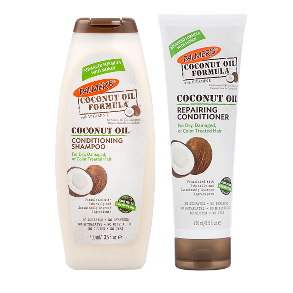 Dầu gội và dầu xã dưỡng ẩm, phục hồi và kích thích mọc tóc từ dừa Palmer's Coconut Oil Formula