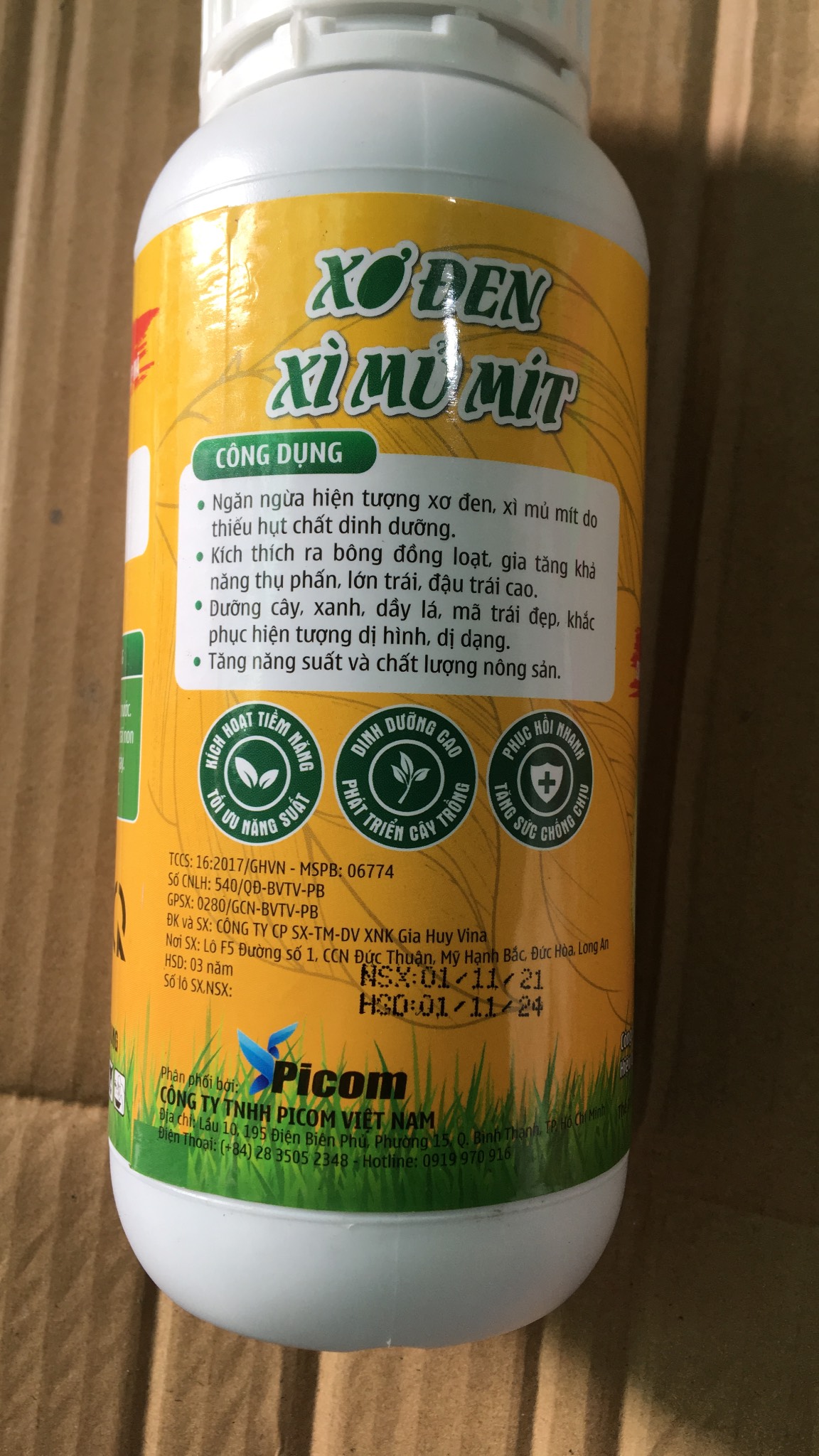Phân bón chống xơ đen xì mủ Mít lọ 500ml