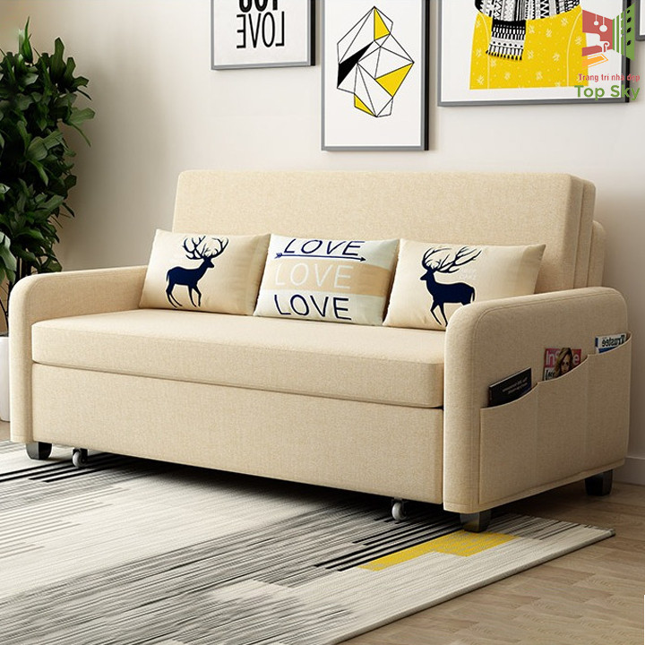 Giường Ngủ Thông Minh Kích Thước 1m6x1m9 - Giường Sofa Gấp Gọn Thành Ghế Sofa