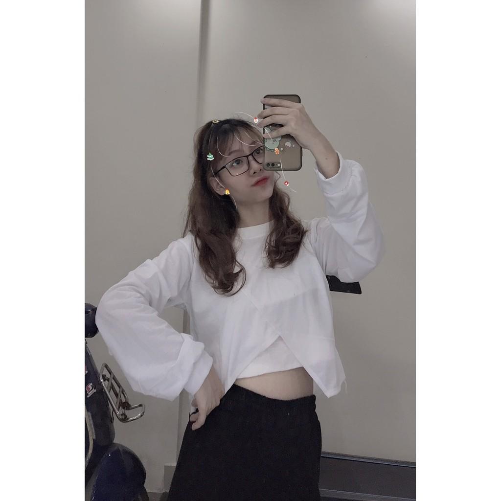 Sét 3 món áo croptop dài tay + áo 2 dây + quần bom rút ống cá tính, trẻ trung, năng động (kèm video/ảnh thật) Nguyễn Hoa