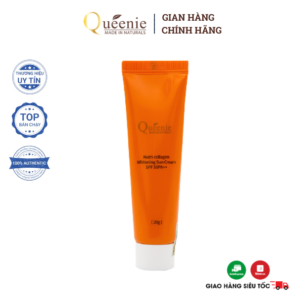 Kem chống nắng Queenie dưỡng trắng, bảo vệ da hoàn hảo 20ml - Mỹ Phẩm Hàn Quốc