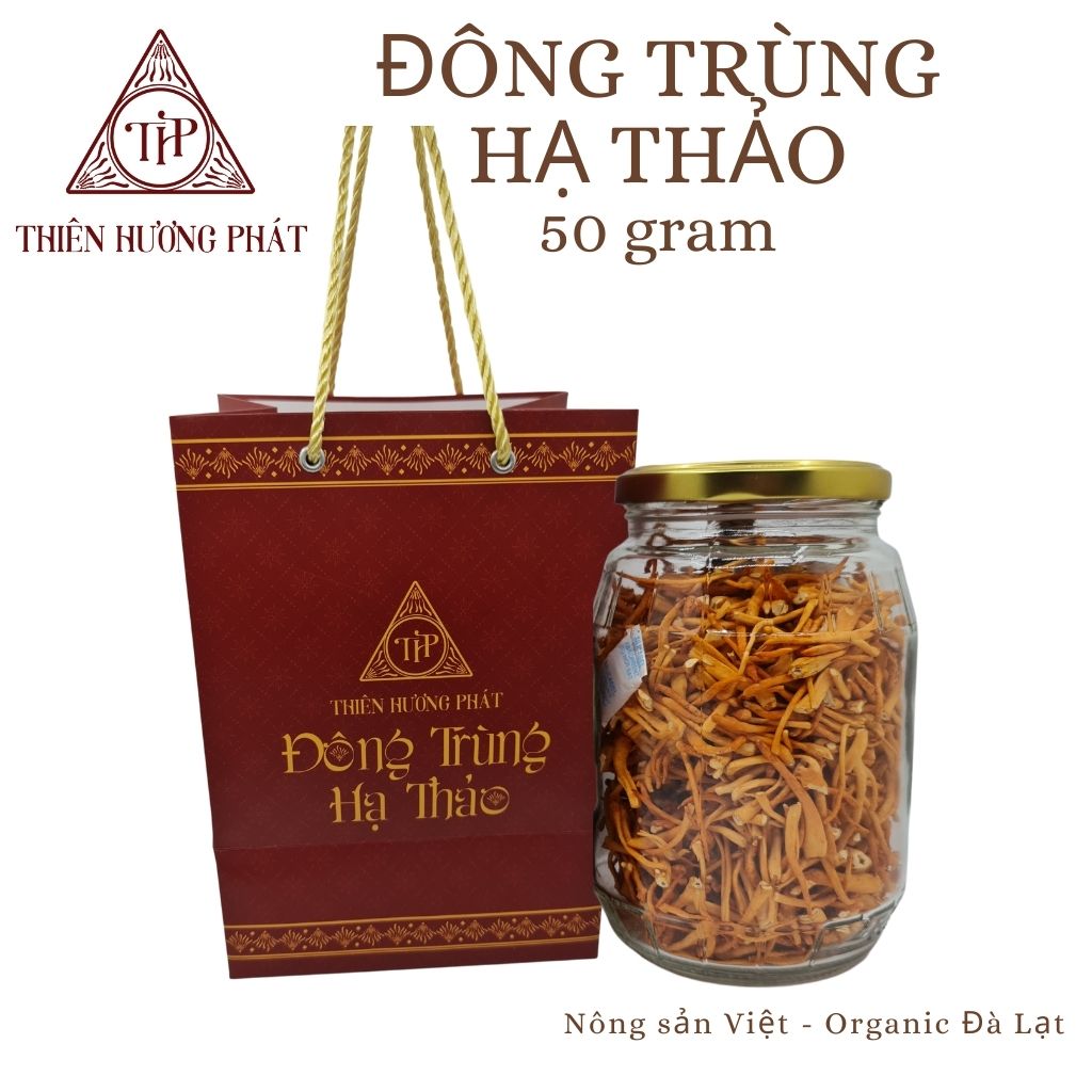 Đông Trùng Hạ Thảo Sấy Thăng Hoa Cao Cấp (hũ 50 gram) - Thiên Hương Phát Đà Lạt