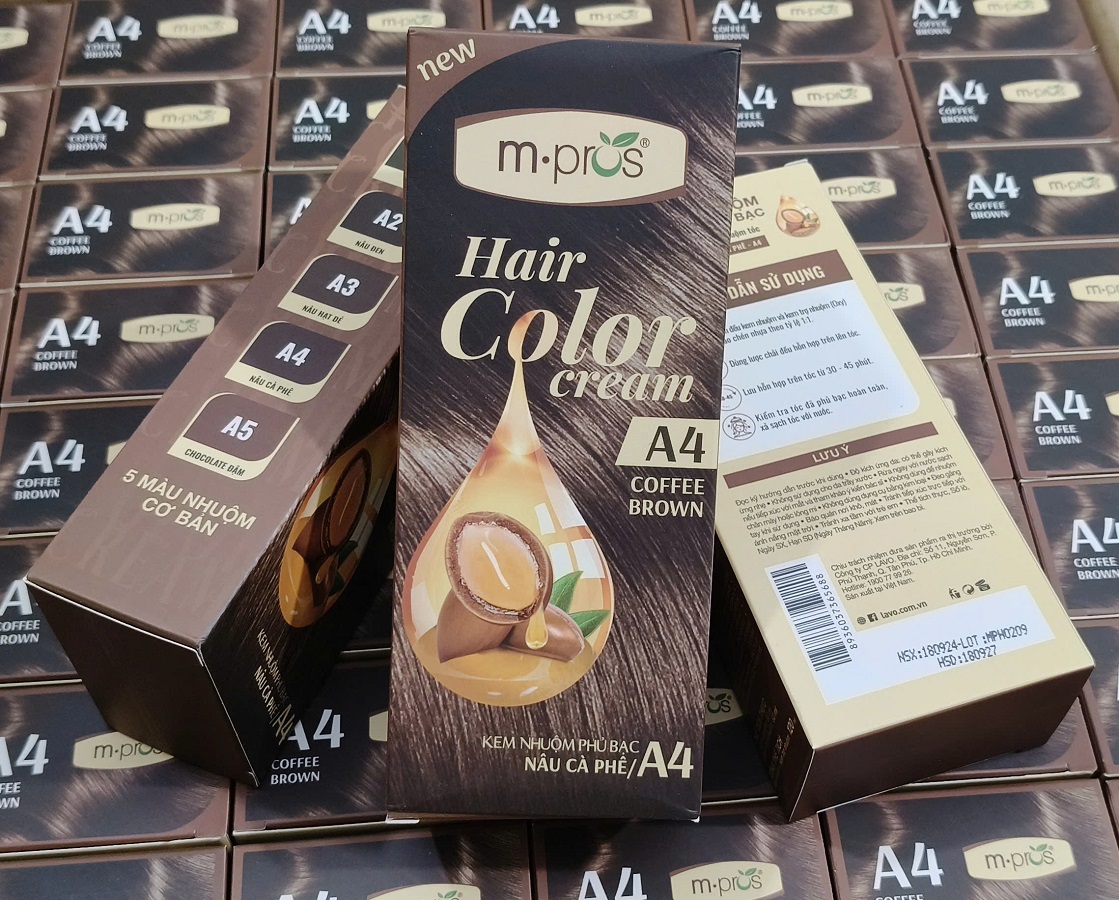 Kem Nhuộm Phủ Bạc M.Pros A4 Coffee Brown - Nâu Cà Phê
