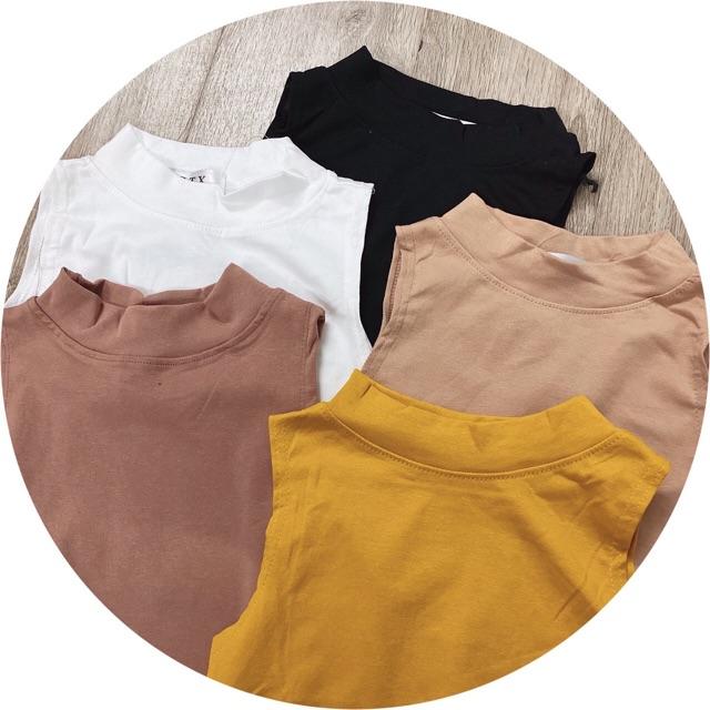 ÁO SÁT NÁCH 3 lỗ ngược Basic dáng croptop- hình thật