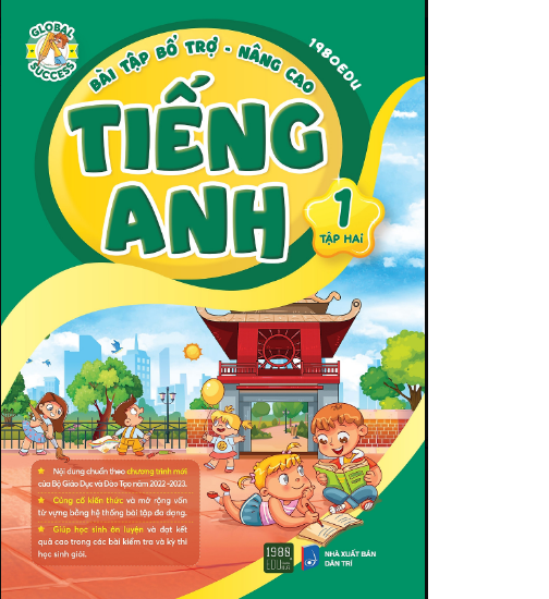 Combo Bài Tập Bổ Trợ Nâng Cao Tiếng Anh Lớp 1  Tập 1+ 2